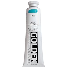 Golden Heavy Body Artist Acrylics - Teal, 2 oz Tube