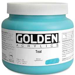 Golden Heavy Body Artist Acrylics - Teal, 32 oz Jar