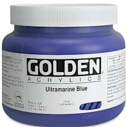 Golden Heavy Body Artist Acrylics - Ultramarine Blue, 32 oz Jar