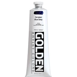 Golden Heavy Body Artist Acrylics - Cerulean Blue Deep, 5 oz tube