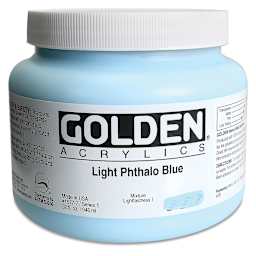 Golden Heavy Body Artist Acrylics - Light Phthalo Blue, 32 oz