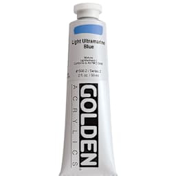 Golden Heavy Body Artist Acrylics - Light Ultramarine Blue, 2 oz Tube