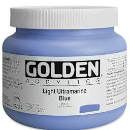 Golden Heavy Body Artist Acrylics - Light Ultramarine Blue, 32 oz Jar