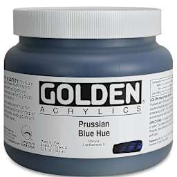Golden Heavy Body Artist Acrylics - Prussian Blue Hue, 32 oz Jar