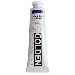Golden Heavy Body Artist Acrylics - Phthalo Blue (Red Shade), 2 oz Tube
