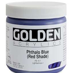 Golden Heavy Body Artist Acrylics - Phthalo Blue (Red Shade)