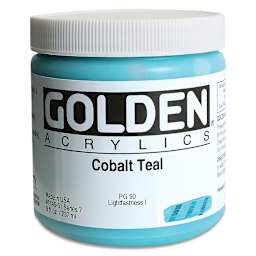 Golden Heavy Body Artist Acrylics - Cobalt Teal, 8 oz