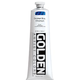 Golden Heavy Body Artist Acrylics - Cerulean Blue Chromium, 5 oz Tube