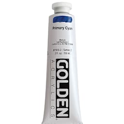 Golden Heavy Body Artist Acrylics - Primary Cyan, 2 oz Tube