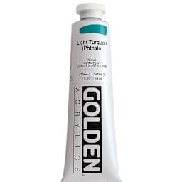 Golden Heavy Body Artist Acrylics - Light Turquoise (Phthalo), 2 oz Tube