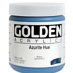Golden Heavy Body Artist Acrylics - Azurite Hue, 8 oz Jar