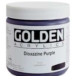 Golden Heavy Body Artist Acrylics - Dioxazine Purple, 16 oz jar