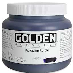 Golden Heavy Body Artist Acrylics - Dioxazine Purple, 32 oz Jar