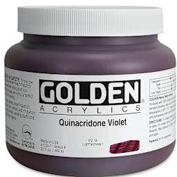 Golden Heavy Body Artist Acrylics - Quinacridone Violet, 32 oz Jar