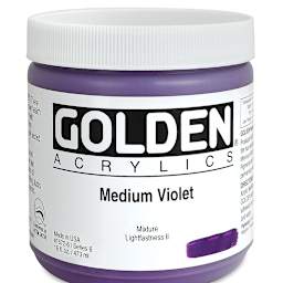 Golden Heavy Body Artist Acrylics - Medium Violet, 16 oz Jar
