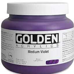 Golden Heavy Body Artist Acrylics - Medium Violet, 32 oz Jar
