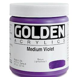 Golden Heavy Body Artist Acrylics - Medium Violet, 8 oz Jar
