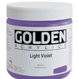 Golden Heavy Body Artist Acrylics - Light Violet, 16 oz Jar