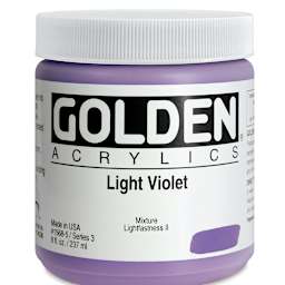 Golden Heavy Body Artist Acrylics - Light Violet, 8 oz Jar