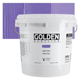 Golden Heavy Body Acrylic Paint - Light Violet, 3.78 L Bucket and swatch