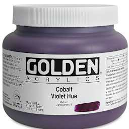Golden Heavy Body Artist Acrylics - Cobalt Violet  Hue, 32 oz Jar