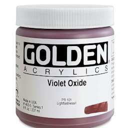Golden Heavy Body Artist Acrylics - Violet Oxide, 8 oz Jar