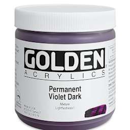 Golden Heavy Body Artist Acrylics - Permanent Violet Dark, 16 oz Jar