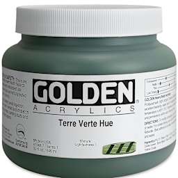 Golden Heavy Body Artist Acrylics - Terre Verte Historic Hue, 32 oz Jar