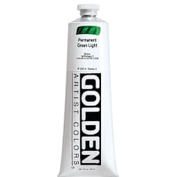 Golden Heavy Body Artist Acrylics - Permanent Green Light, 5 oz Tube