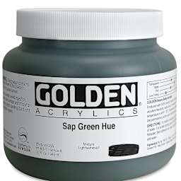 Golden Heavy Body Artist Acrylics - Sap Green Hue, 32 oz