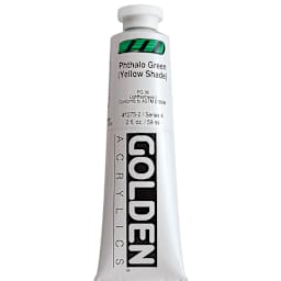 Golden Heavy Body Artist Acrylics - Phthalo Green (Yellow Shade), 2 oz Tube