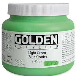 Golden Heavy Body Artist Acrylics - Light Green (Blue Shade), 32 oz Jar