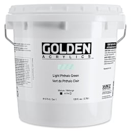 Golden Heavy Body Acrylic Paint - Light Phthalo Green, 128 oz Jar