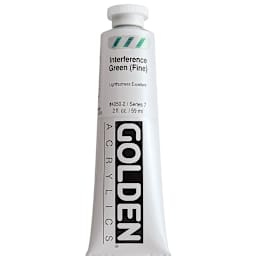 Golden Heavy Body Artist Acrylics - Interference Green (Fine), 2 oz Tube