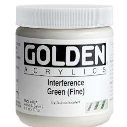 Golden Heavy Body Artist Acrylics - Interference Green (Fine), 8 oz Jar