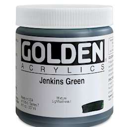 Golden Heavy Body Artist Acrylics - Jenkins Green, 8 oz jar