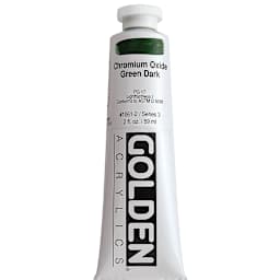 Golden Heavy Body Artist Acrylics - Chromium Oxide Green Dark, 2 oz Tube