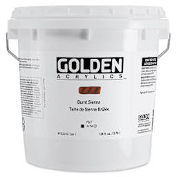 Golden Heavy Body Acrylic Paint - Burnt Sienna, 128 oz Bucket