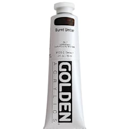 Golden Heavy Body Artist Acrylics - Burnt Umber, 2 oz Tube
