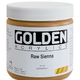 Golden Heavy Body Artist Acrylics - Raw Sienna, 16 oz Jar