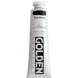 Golden Heavy Body Artist Acrylics - Raw Umber, 2 oz Tube