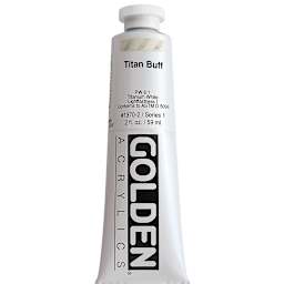 Golden Heavy Body Artist Acrylics - Titanium Buff, 2 oz Tube