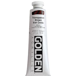 Golden Heavy Body Artist Acrylics - Transparent Brown Iron Oxide, 2 oz Tube