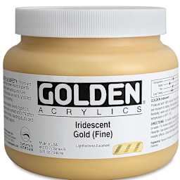 Golden Heavy Body Artist Acrylics - Iridescent Gold (Fine), 32 oz Jar