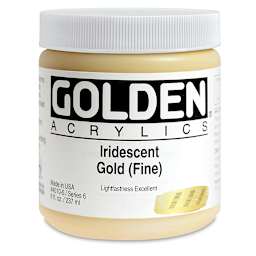 Golden Heavy Body Artist Acrylics - Iridescent Gold (Fine), 8 oz