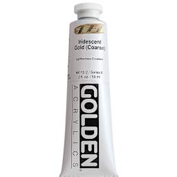 Golden Heavy Body Artist Acrylics - Iridescent Gold (Coarse), 2 oz Tube