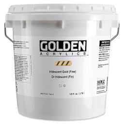 Golden Heavy Body Artist Acrylic - Iridescent Gold (Fine), 128 oz Jar