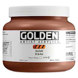 Golden Heavy Body Acrylic Paint - Azo Gold, 946 ml Jar