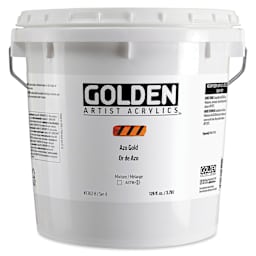Golden Heavy Body Acrylic Paint - Azo Gold, 3.78 L Jar