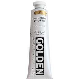 Golden Heavy Body Artist Acrylics - Iridescent Gold Deep (Fine), 2 oz Tube